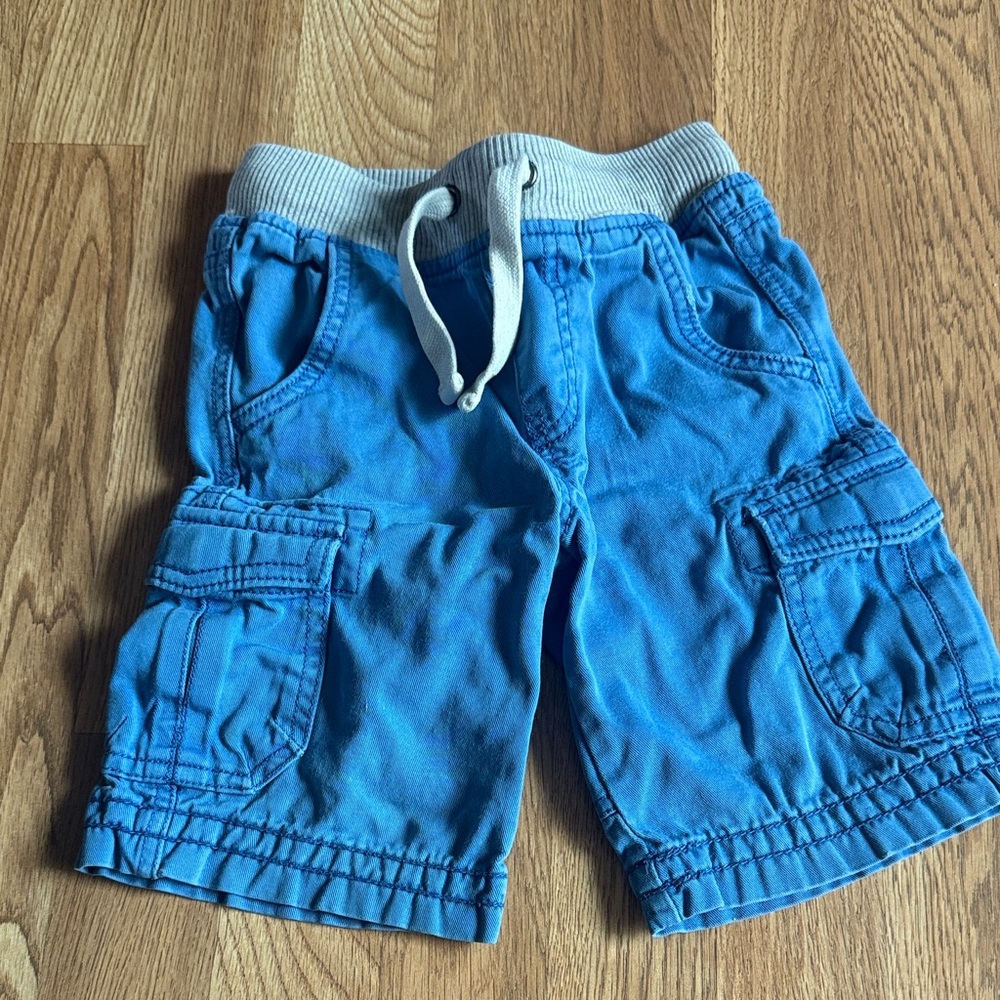 Mini Boden 4T Blue Kids Cargo Shorts